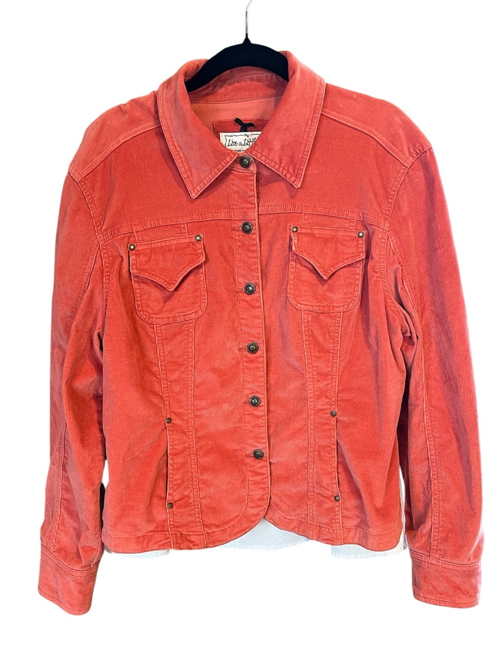 Live a Little Coral Corduroy Jacket